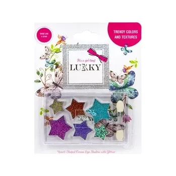 Oční stíny Lukky třpytivé krémové oční stíny s aplikátorem