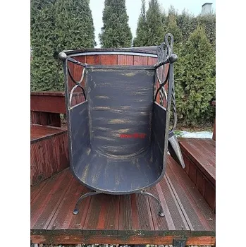 Krbové nářadí Koš na dřevo Věra mini 3 + krbové nářadí