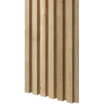 Obklad Lamele 3D Dřevěné lamely ÚZKÉ na DÝHOVANÉ desce (MDF), DUBOVÁ DÝHA, 24 x 300 x 2750 mm (0,825 m2)