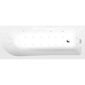 Polysan LISA hydromasážní vana, 170x70x47cm, Attraction Hydro-Air, chrom, 87111.4010