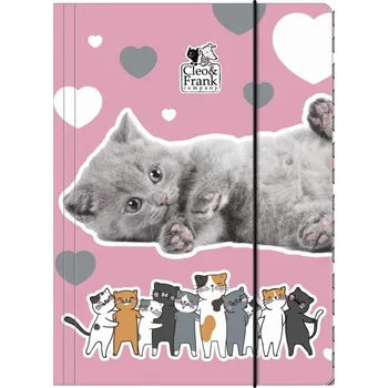 desky na sešit SPISOVÁ SLOŽKA - DESKY NA SEŠITY A4 CLEO A FRANK KOČKY