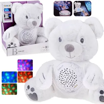 plyšák Joko Plyšový medvídek s projektorem 40 cm bílý