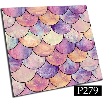 vinylová podlaha SAMOLEPICÍ PVC OBKLADY Rybí šupiny, RYBY, PVC DLAŽDICE 30 cm