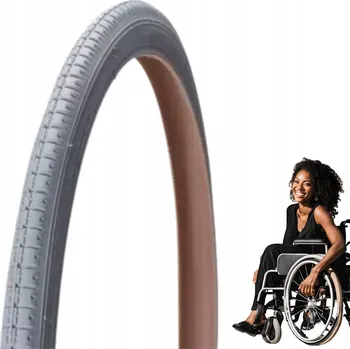 Invalidní vozík Pneumatika pro invalidní vozík 24x1 3/8 šedá, hladká, nízký valivý odpor