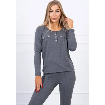 Elegantní grafitová sada K-Fashion s knoflíčky, UNI i519_20973-U