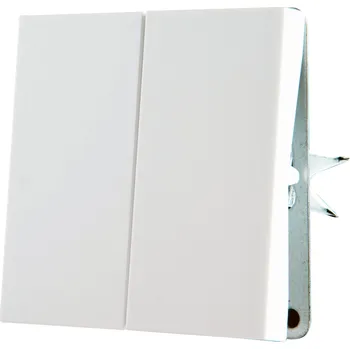 vypínač DVOJITÝ ZAPUŠTĚNÝ VYPÍNAČ BÍLÝ BEZ RÁMEČKU JLM