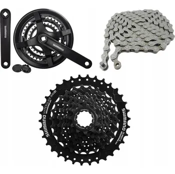 Řetěz na kolo Sada pohonu Shimano 8rychlostní černá: řetěz 114 článků, kazeta 11-32T