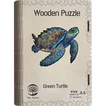 Dřevěné puzzle Green Turtle A4