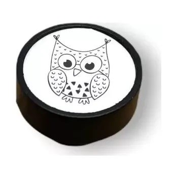 Nábytková knopka Bianco černá, motiv sova II V110