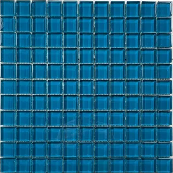Obklad Skleněná mozaika TYRKYSOVÁ, tyrkysová obkladová dlaždice, mozaiková dlaždice