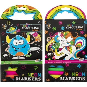 omalovánky Omalovánky Neon s 5 fixami