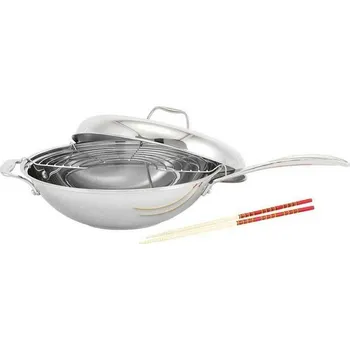 Pánev Pánev wok Beka Chef inox 30 cm ucho a rukojeť i na inducki