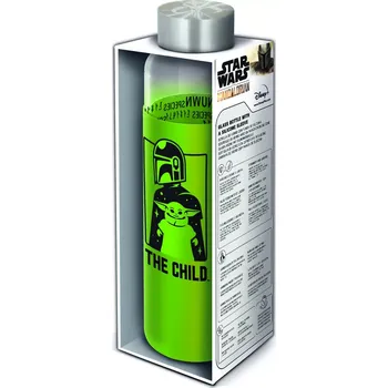 Epee Star Wars Mandalorian skleněná láhev se silikonovým návlekem 585ml
