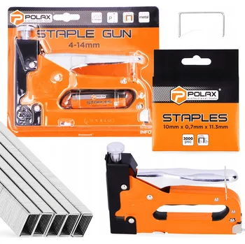 Sponkovačka TAKER Ruční čalounická sponkovačka 4-14 mm KOVOVÁ + 3000x Sponky 10 mm Náplň