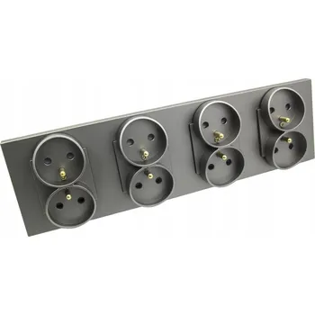 Elektrická zásuvka Elektrická Zásuvka B-line , šedá
