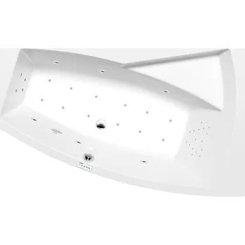 Vana Polysan EVIA R hydromasážní vana, 170x100x47cm, Highline Hydro-Air, chrom, 22611.6010