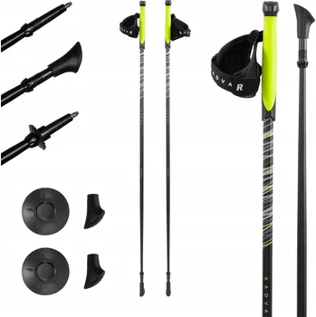 Trekingová hůl Hole na nordic walking KADVA Raylan šedé 110 cm Lehké Karbon Vlákno sklolaminát