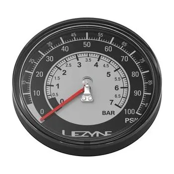 pumpička LEZYNE Náhradní tlakoměr pro hustilky LEZYNE PUMP GAUGE 100 PSI GAUGE 3.5" BLACK / SILVER - Uni