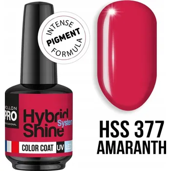 Přípravek na nehty 377. AMARANTH - Hybridní lak na nehty Hybrid Shine System - Barva UV/LED - Mollo