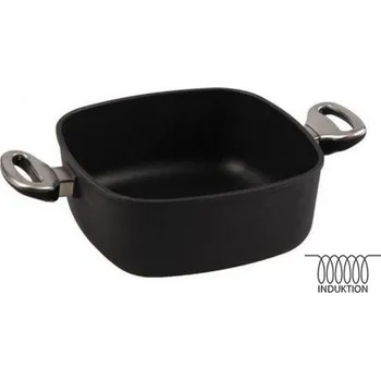 Hrnec Hranatý titanový kastrol 24x24 hluboký 10 cm Harecker Excelent Indukce