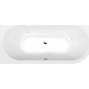 Polysan VIVA L hydromasážní vana, 185x80x47cm, Active Hydro, chrom, 72099.1010