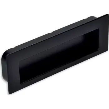 Nábytkové kování Zápustná nábytková úchytka ADRA černá matná 96 mm