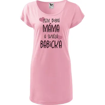 Dámské tričko DOBRÝ TRIKO Dámské tričko/šaty Skvělá babička Velikost: XS, Barva: Růžová
