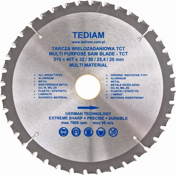 Řezný kotouč Kotouč Tediam víceúčelový 210 x 32 mm