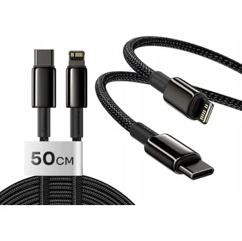 Datový kabel Kabel Webski USB-C - Apple Lightning 0,5 m černý