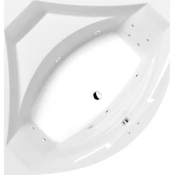 Vana Polysan ROSANA hydromasážní vana, 150x150x49cm, Active Hydro, chrom, 63119.1010