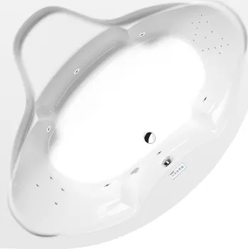 Vana Polysan SIMONA hydromasážní vana, 150x150x44cm, Highline Hydro, chrom, 94111.5010