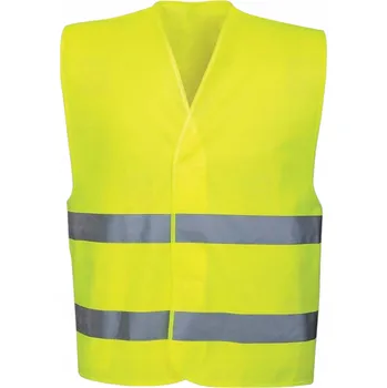 Výstražná reflexní vesta silniční žlutá pracovní VELIKOST XXL