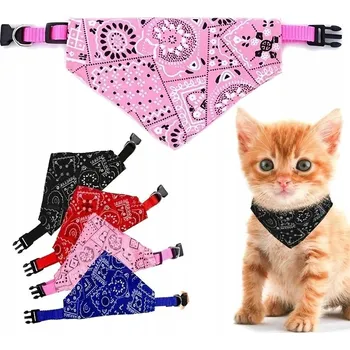 Obojek pro psa Šátek trojúhelníkový obojek PRO PSA KOČKU , růžové VODÍTKO NÁKRČNÍK šátek