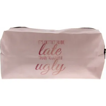 Podprsenka KOSMETICKÁ TAŠTIČKA RŮŽOVÁ NA ZIP MALÁ NÁPIS 0Z1G1_C3*