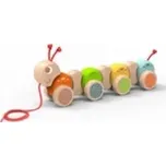 Dřevěná tahačka housenka