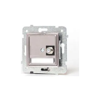Elektrická zásuvka Anténní zásuvka nástěnná Polmark šedá