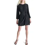 ŠATY DKNY L/S PLEATED A-LINE BLACK