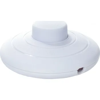 vypínač Průchozí nožní vypínač bílý, podlahový spínač pro lampu