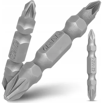 Bit OBOUSTRANNÝ BIT DO ŠROUBOVÁKU PZ2 PZ1 50mm MAGNETICKÝ HROT VRTÁKU 1/4''