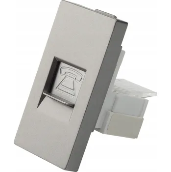 Elektrická zásuvka Telefonní zásuvka nástěnná Luuna šedá