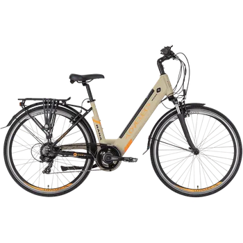 Elektrokolo Městské elektrokolo LOVELEC Rana 18" béžová/černá, dojezd až 100 km
