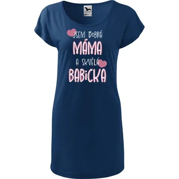 Dámské tričko DOBRÝ TRIKO Dámské tričko/šaty Skvělá babička Velikost: XS, Barva: Půlnoční modrá