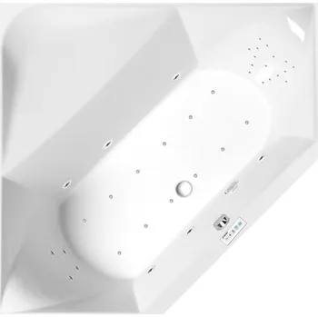 Vana Polysan FLOSS hydromasážní vana, 145x145x50cm, Highline Hydro-Air, chrom, 98611.6010