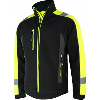 Pánská mikina PRACOVNÍ VÝSTRAŽNÁ MIKINA FLEECE NA ZIP BOZP XXL