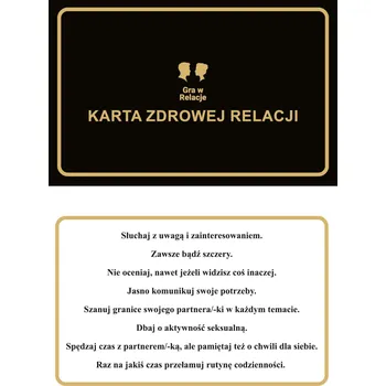 Obraz Karty Zdravého Vztahu do peněženky - Hra ve Vztahy