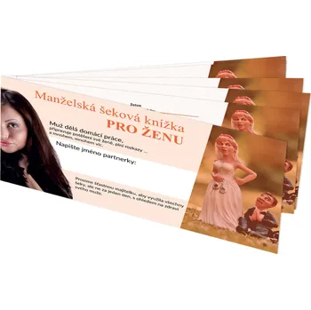 Žertovný předmět Manželská šeková knížka pro ženu