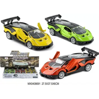 autíčko Kovový model auta 1:32 se světlem a pull-back