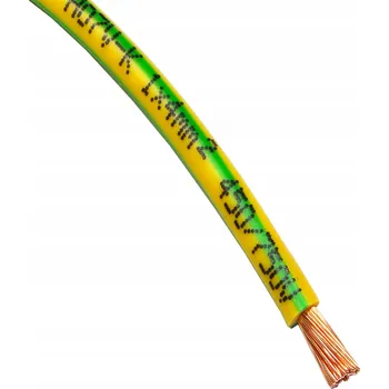 elektrický kabel Kabel LGY 1x4 mm 750V měděná žlutozelená
