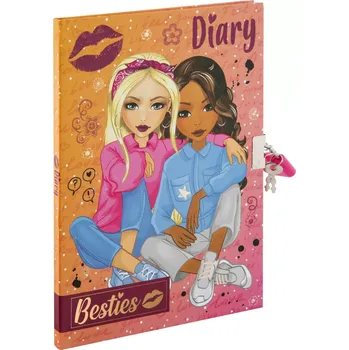 Diář Besties Diář se zámkem 60 stran 21 x 15 x 1 cm, doporučený věk 6+