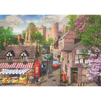 Puzzle Ravensburger puzzle Malebná ulička k zámku 1000 dílků